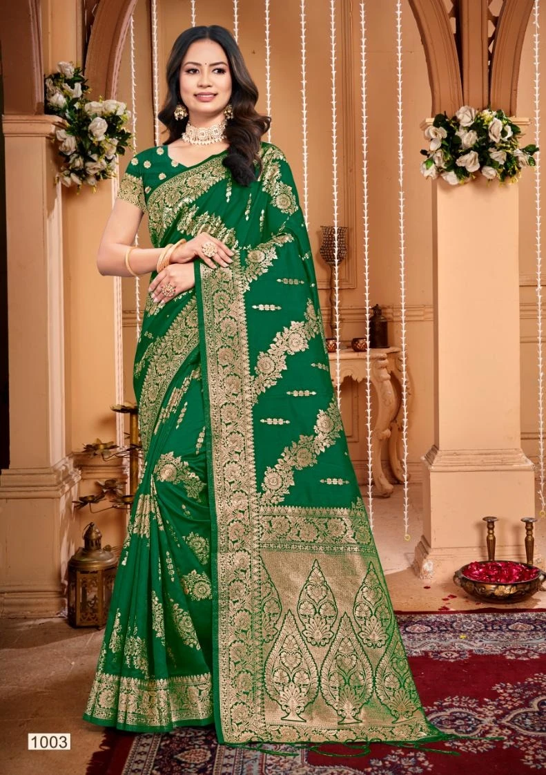 Bunawat Plazzo Silk Vol 01 Silk Wholesale Fancy Sarees Catalog — Wholesale Sarees, MPA wholesale from Surat — view 4